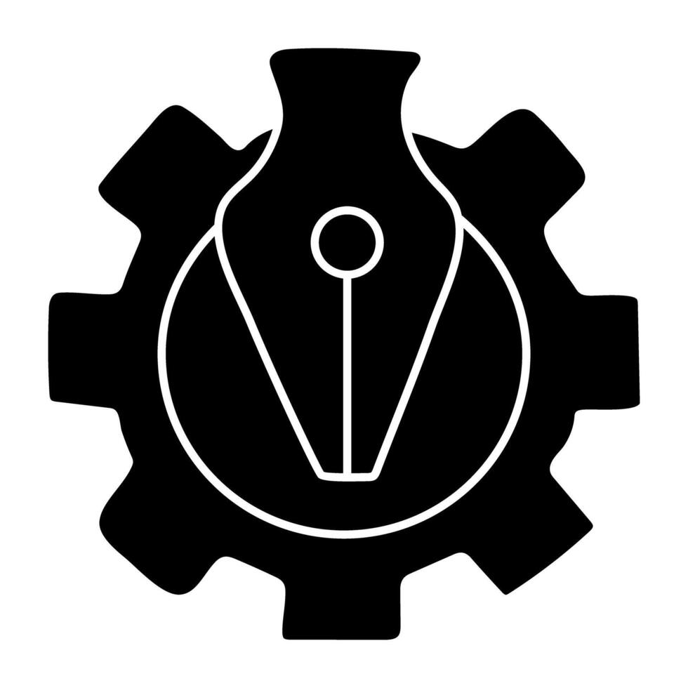 A colored design icon of writing management vector