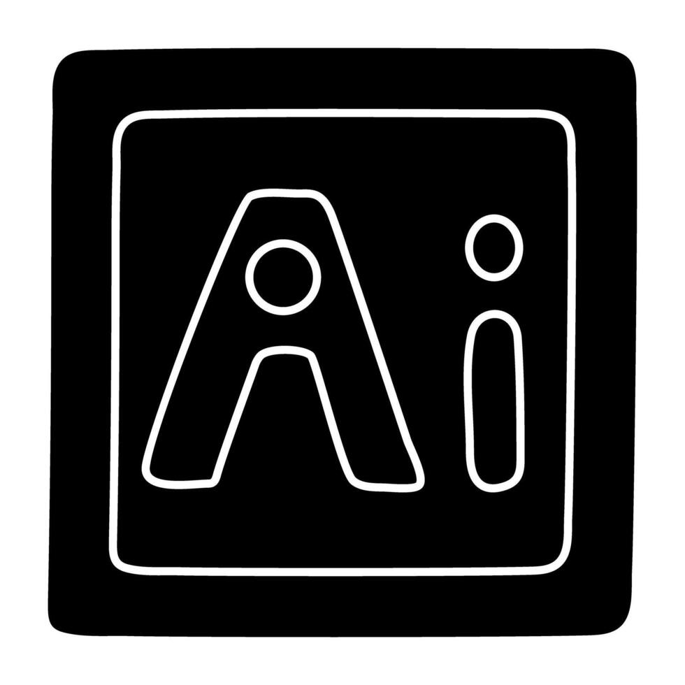 Ai tool icon, editable vector