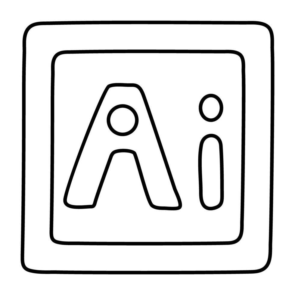 Ai tool icon, editable vector