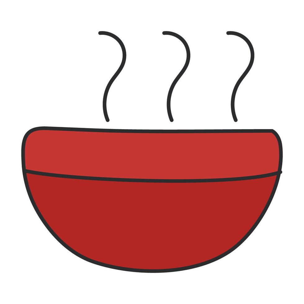 Soup bowl icon in trendy design vector