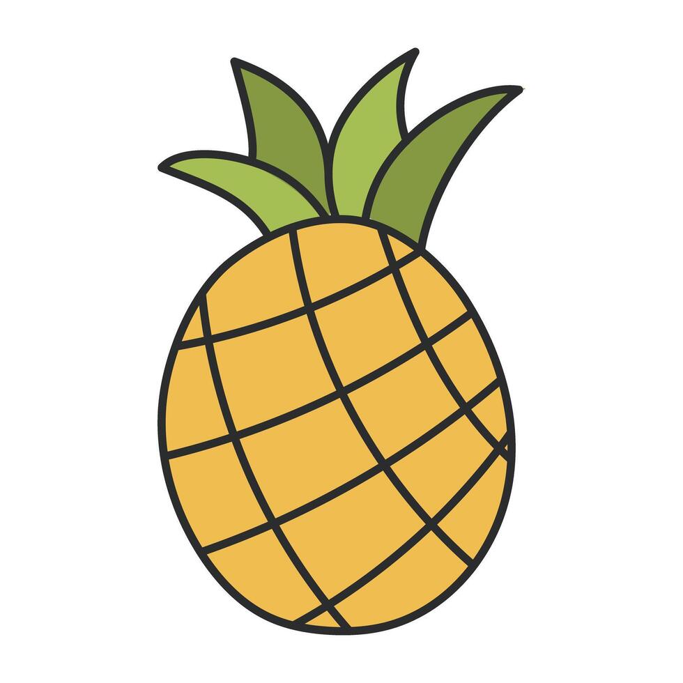 A beautiful design icon of pineapple vector