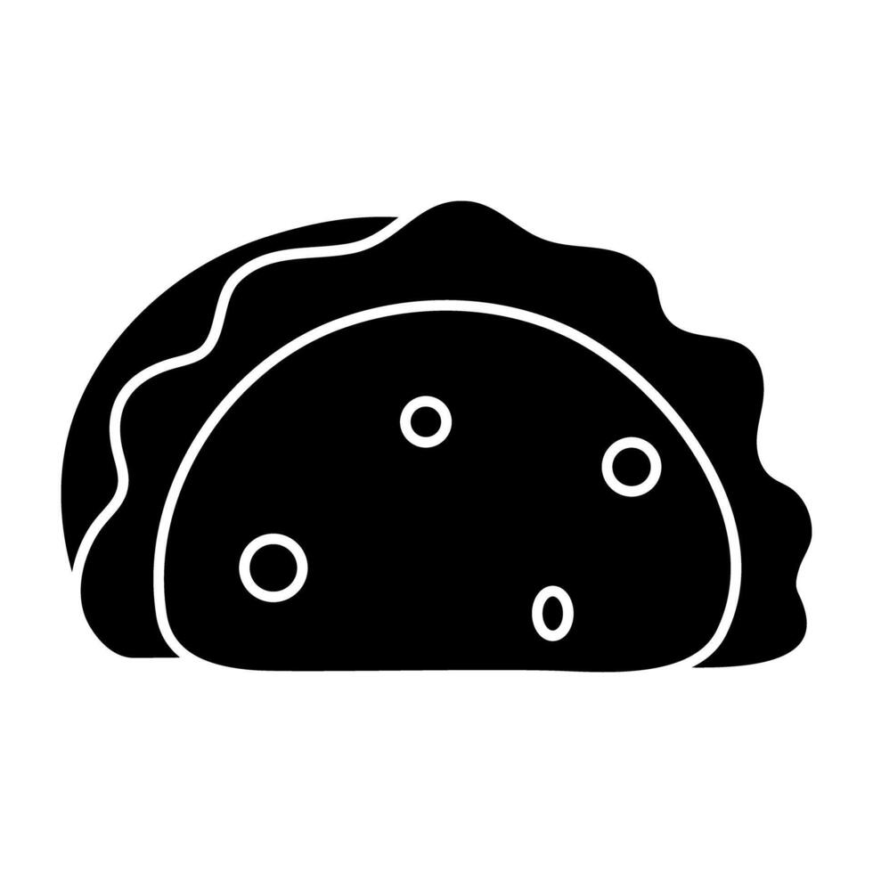 A mouth watering icon of taco vector