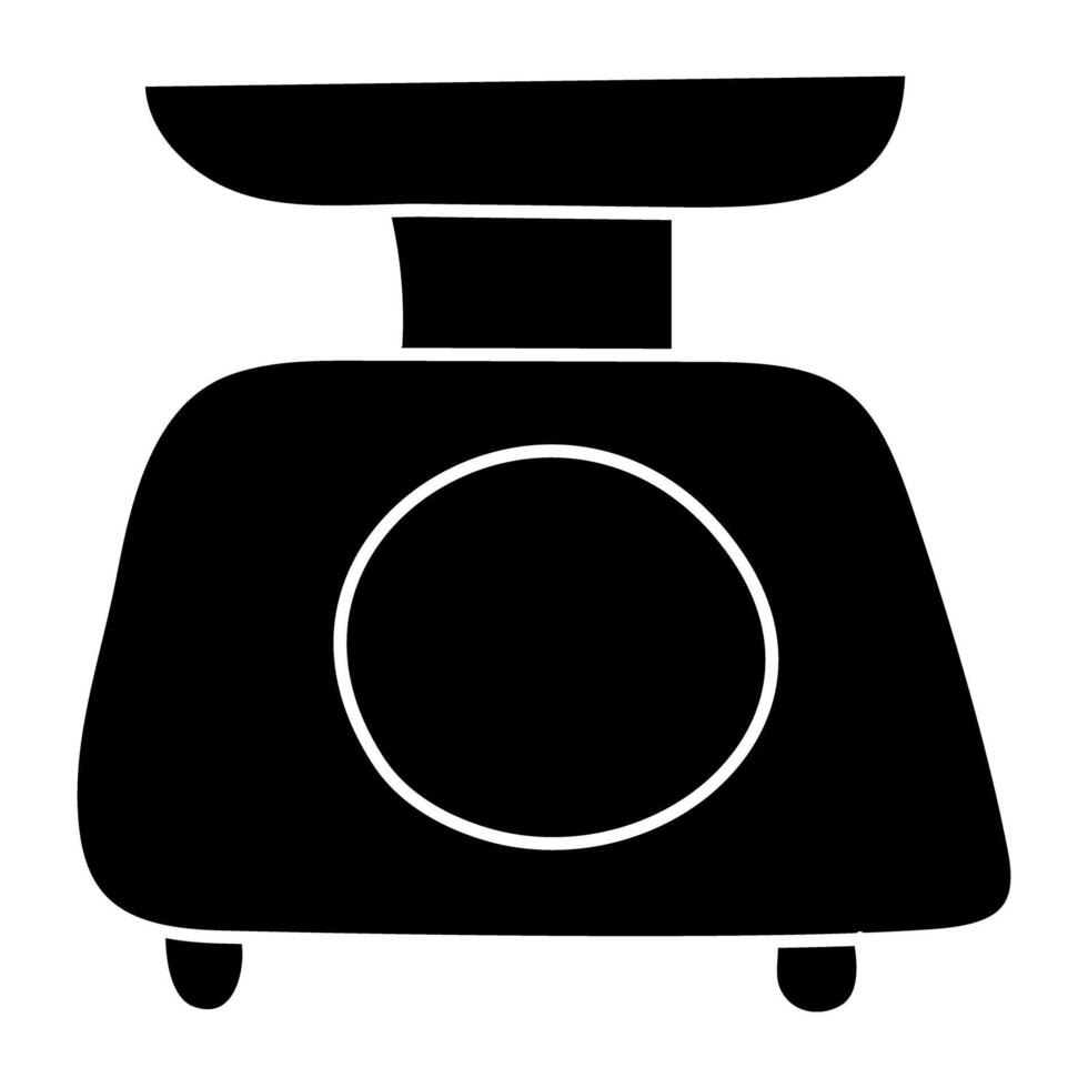 A flat design icon of kitchen scale on of kitchen scale vector