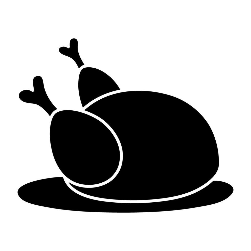 A premium download icon of chicken turkey vector