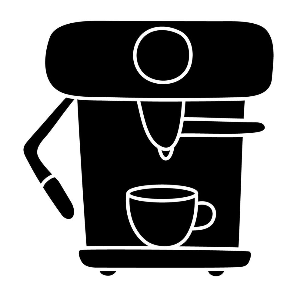 Coffee maker icon, editable vector