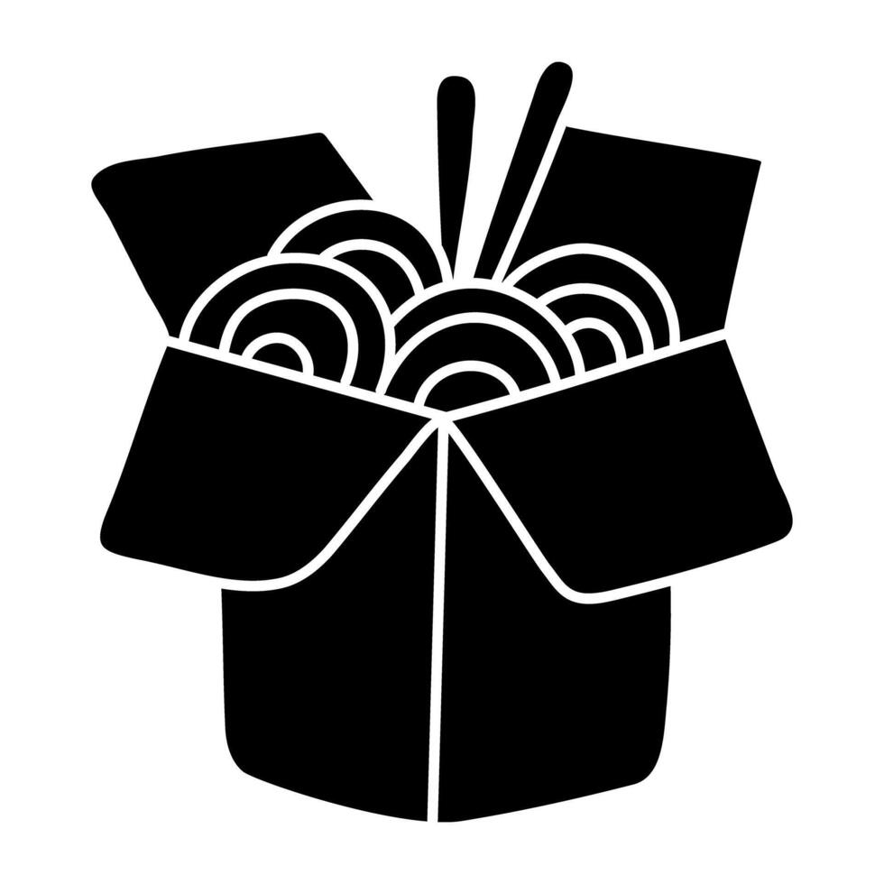 A yummy icon of instant noodles vector