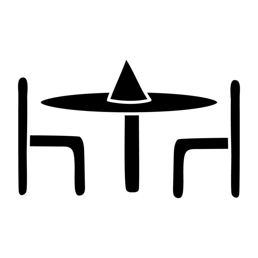 Trendy design of cafe table vector