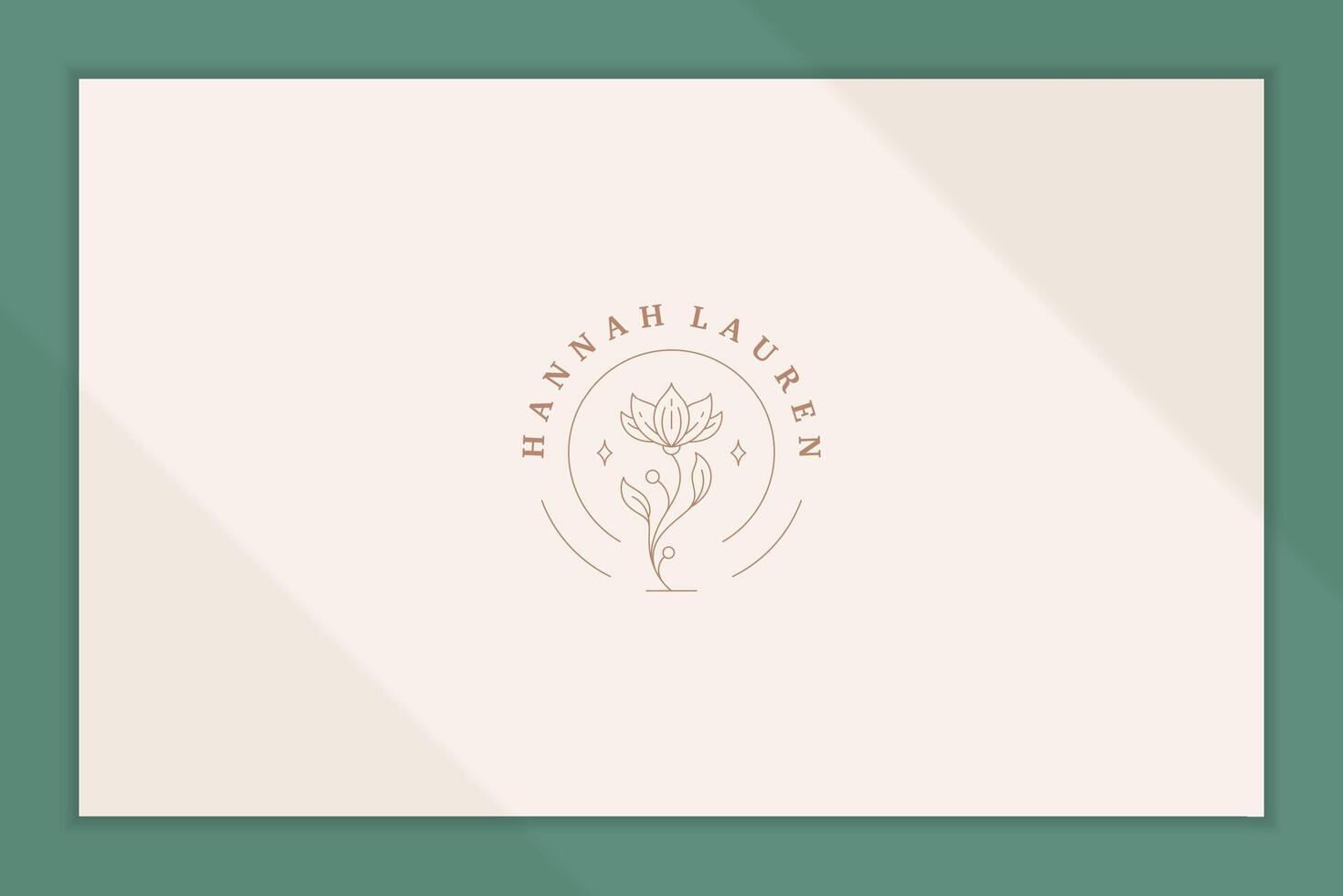 Outline graphic logo of growing flower line style vector