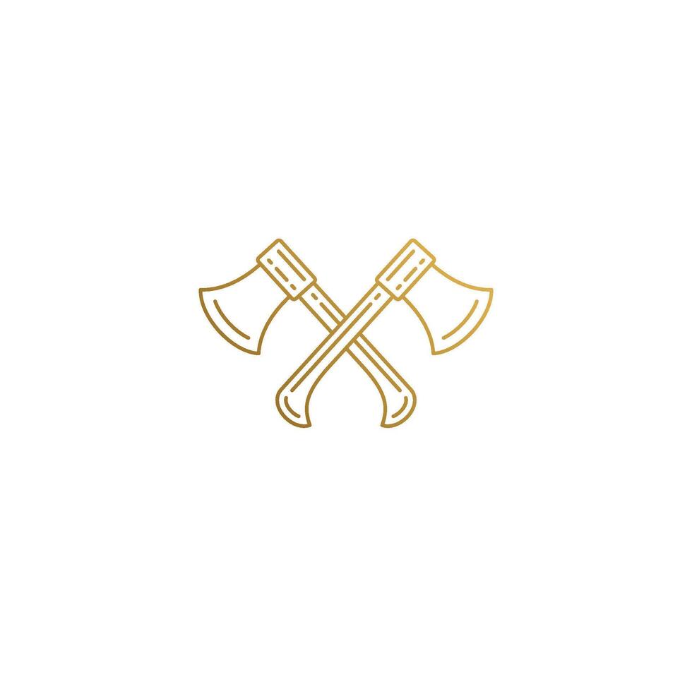 design of crossed axes hand drawn with thin lines vector