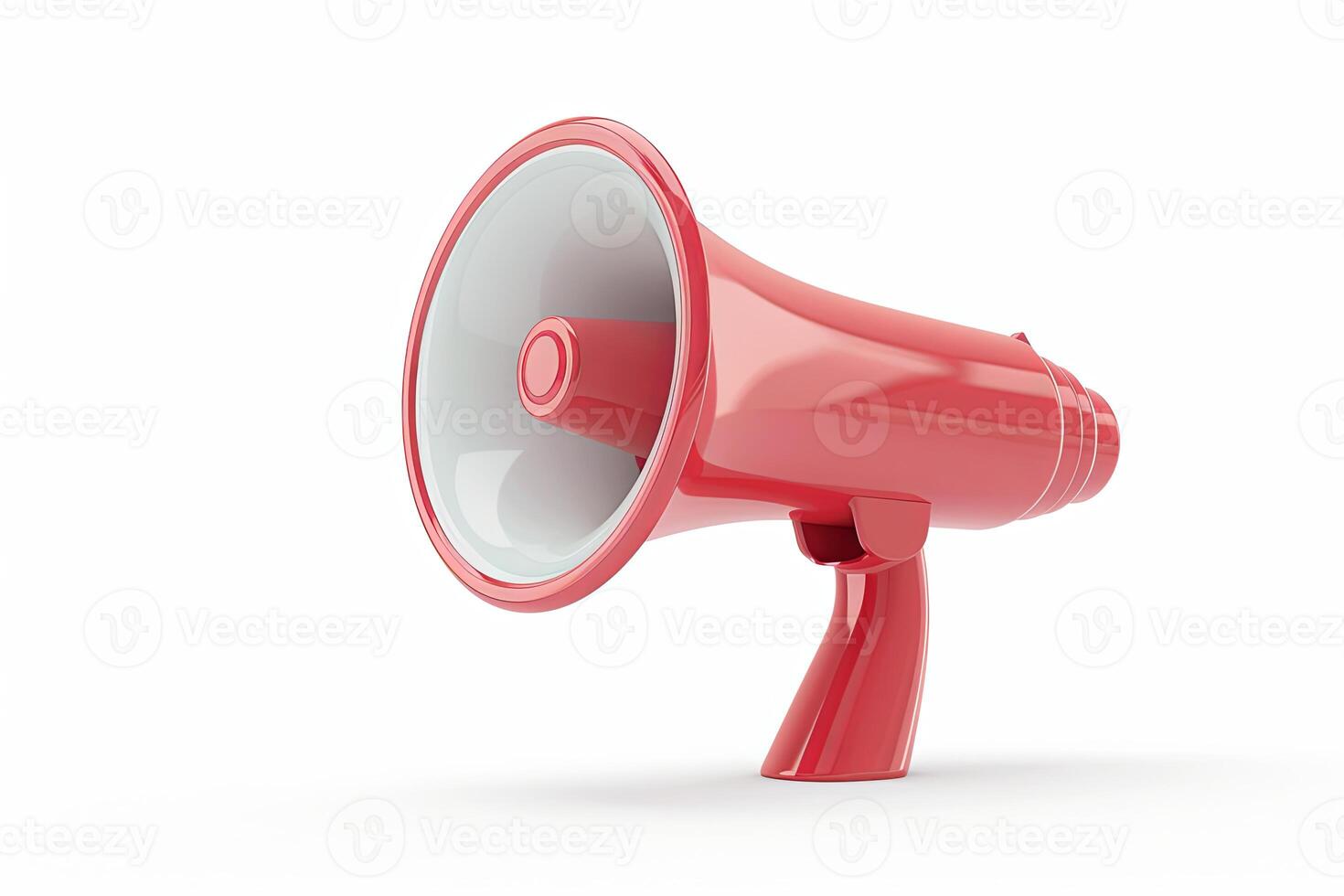 3D megaphone icon on clean white background. For announcements and marketing photo