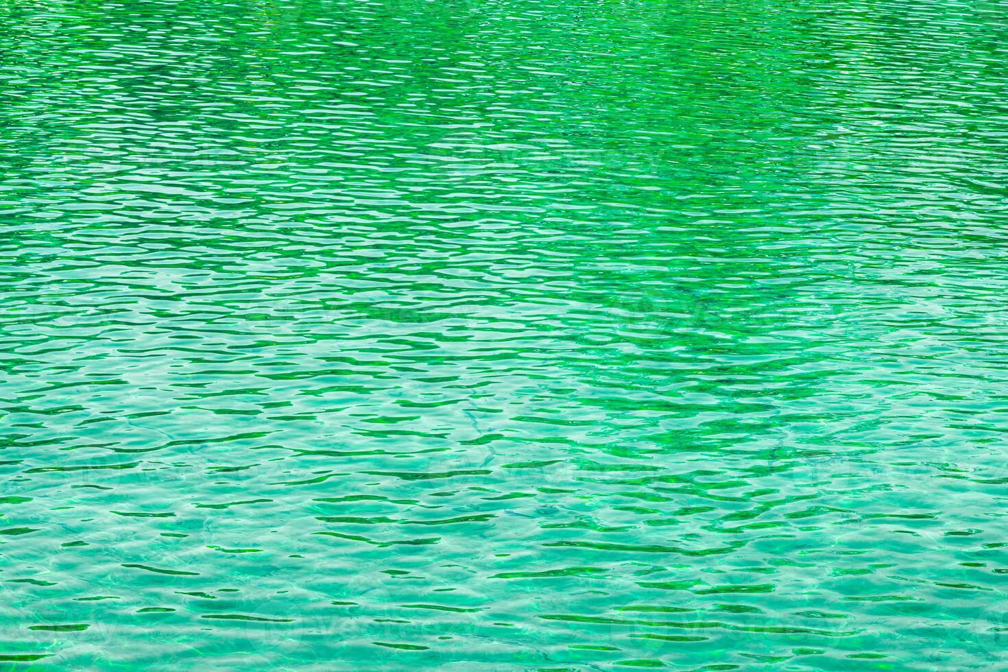 The texture of the waves of turquoise color of fast-flowing water in the river. photo