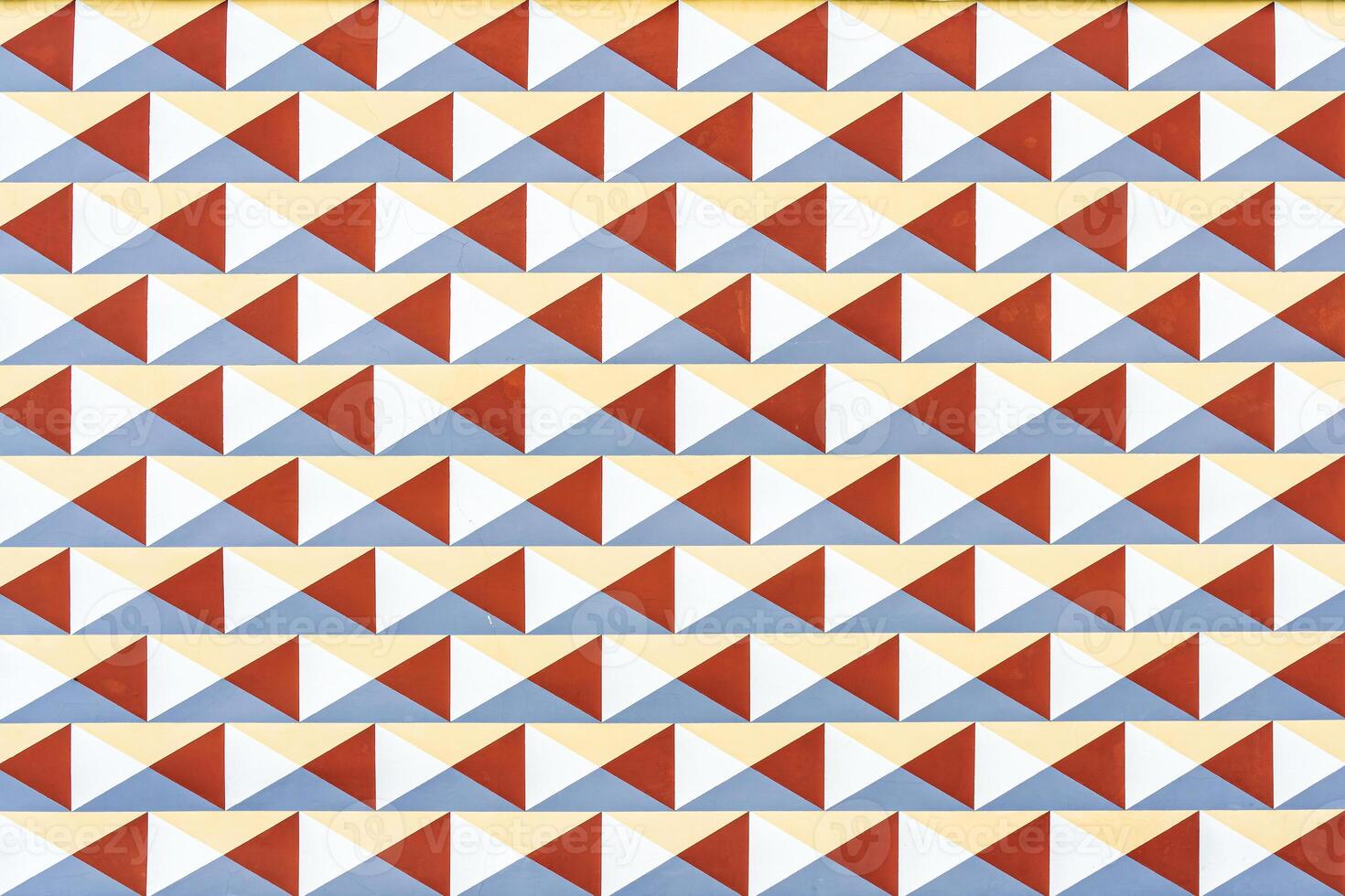 Painted on the wall geometric ornament. Abstract pattern. photo