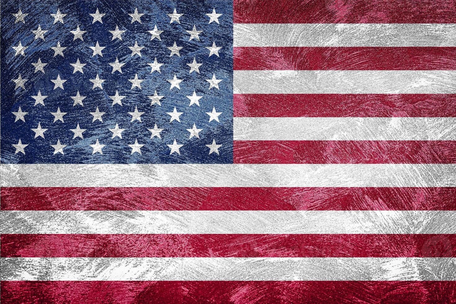 Flag of the USA on a grunge texture. photo
