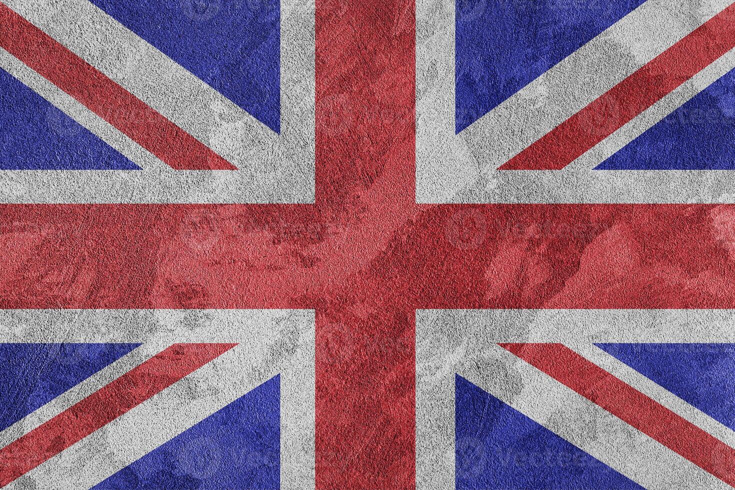Flag of the Great Britain on a grunge texture. photo