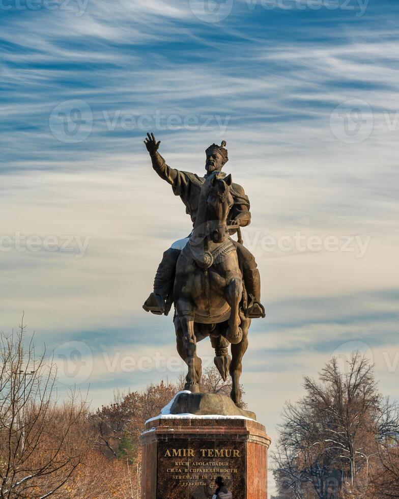 Monument Amir Timur or Tamerlane in Tashkent, Uzbekistan. photo