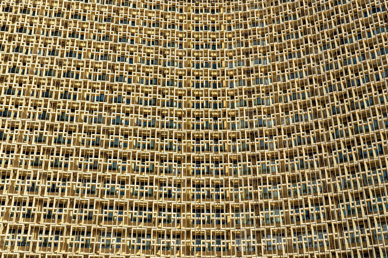 Facade of Uzbekistan Hotel in Tashkent. Abstract architectural background. photo
