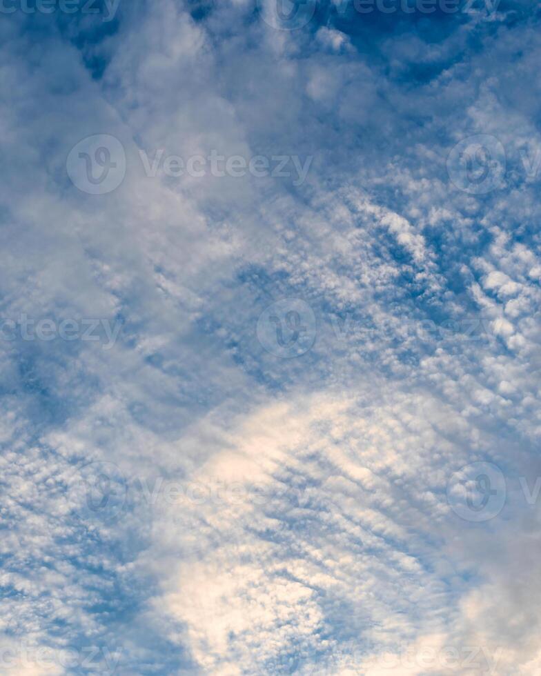 Dramatic cloudy sunset sky. photo