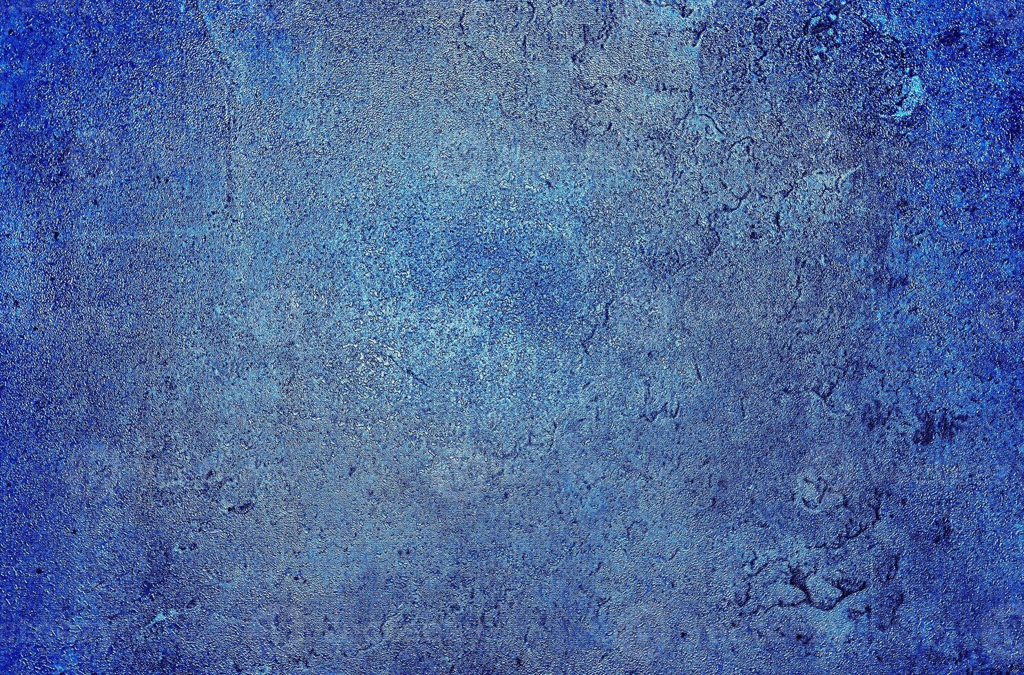 Texture of blue decorative plaster or concrete. photo