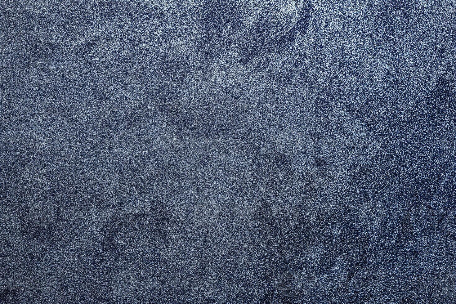 Texture of blue decorative plaster or concrete. photo