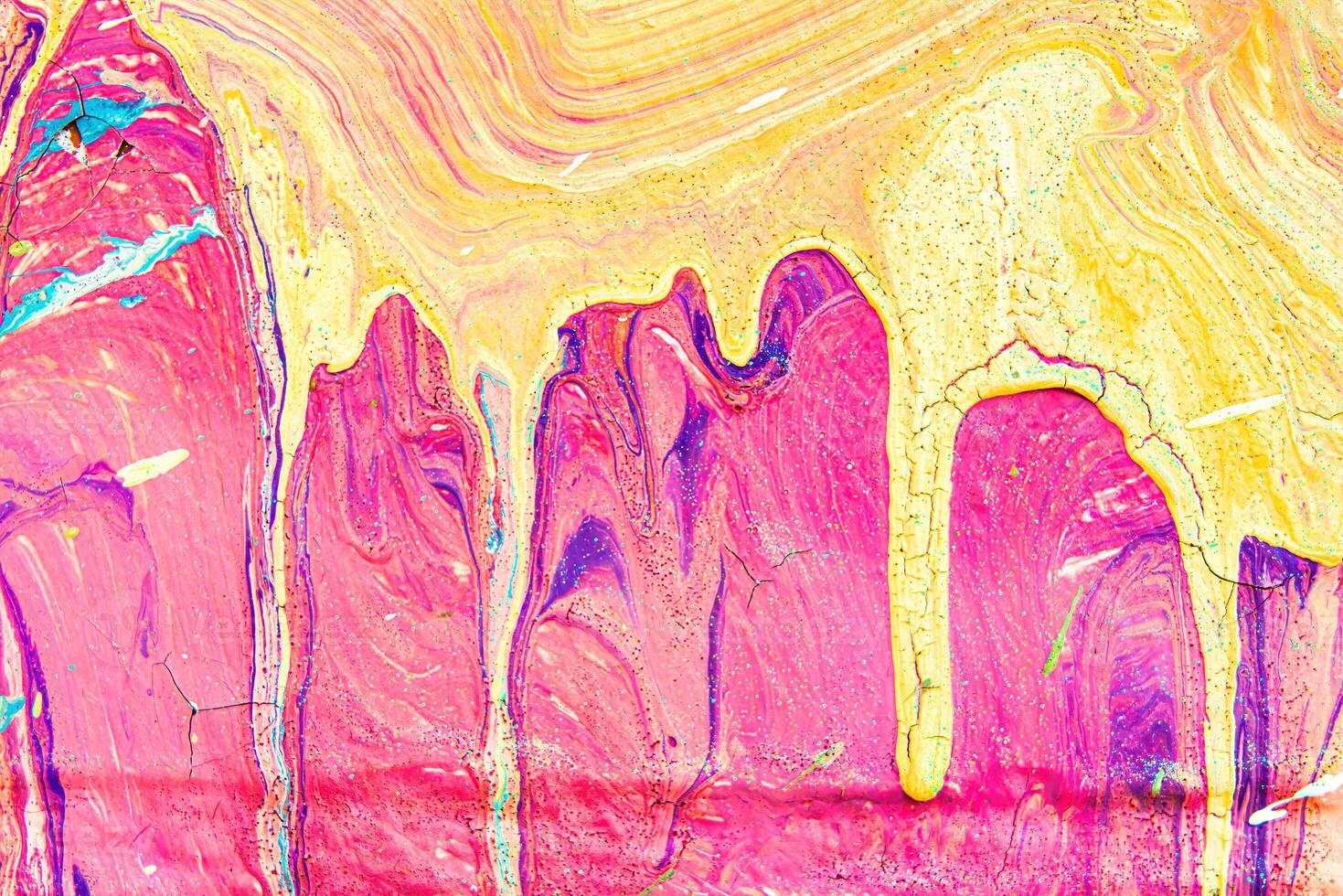 Colorful graffiti painted on a wall. Abstract urban background. photo