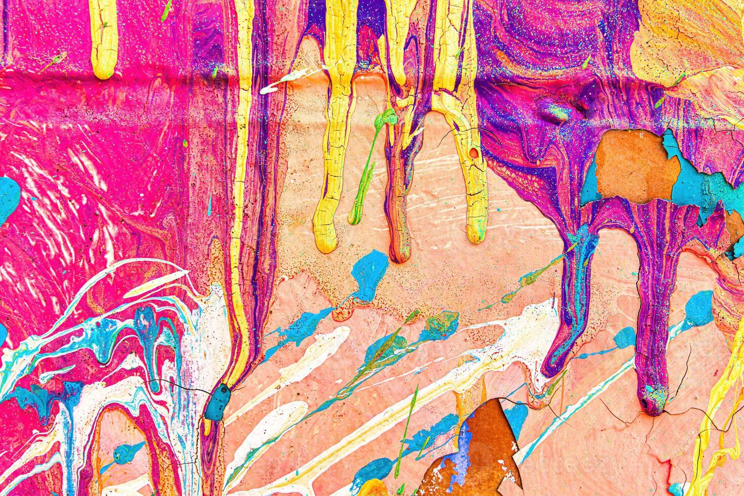 Colorful graffiti painted on a wall. Abstract urban background. photo