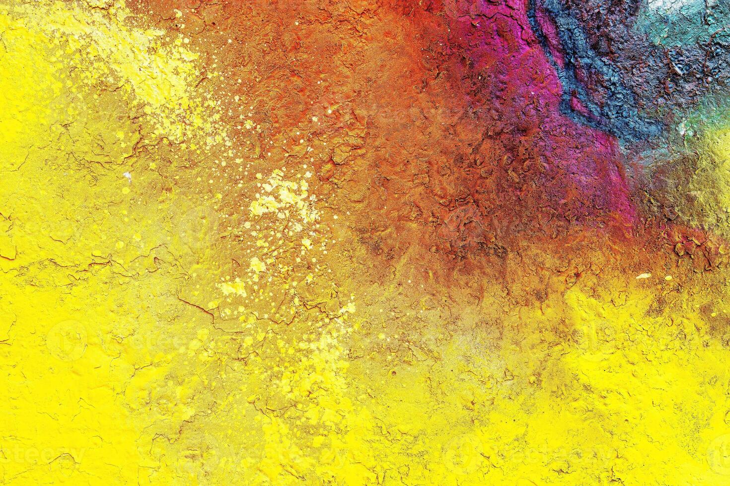 Colorful graffiti painted on a wall. Abstract urban background. Spray painting art. photo