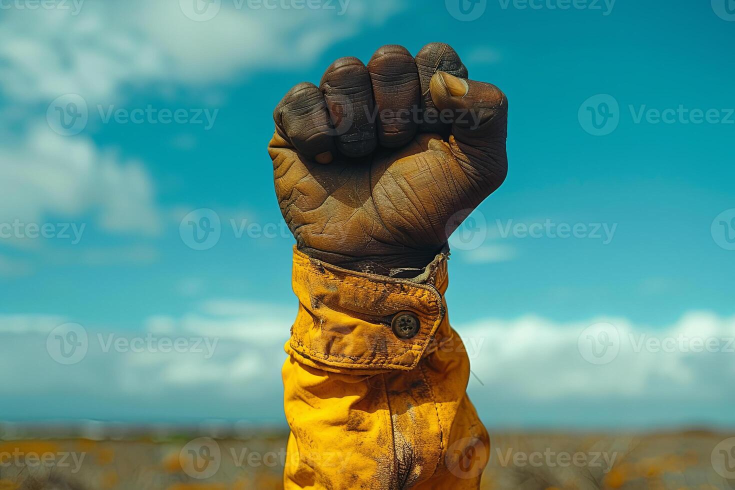 Minimalist representation of Somali freedom fist with copy space available. photo