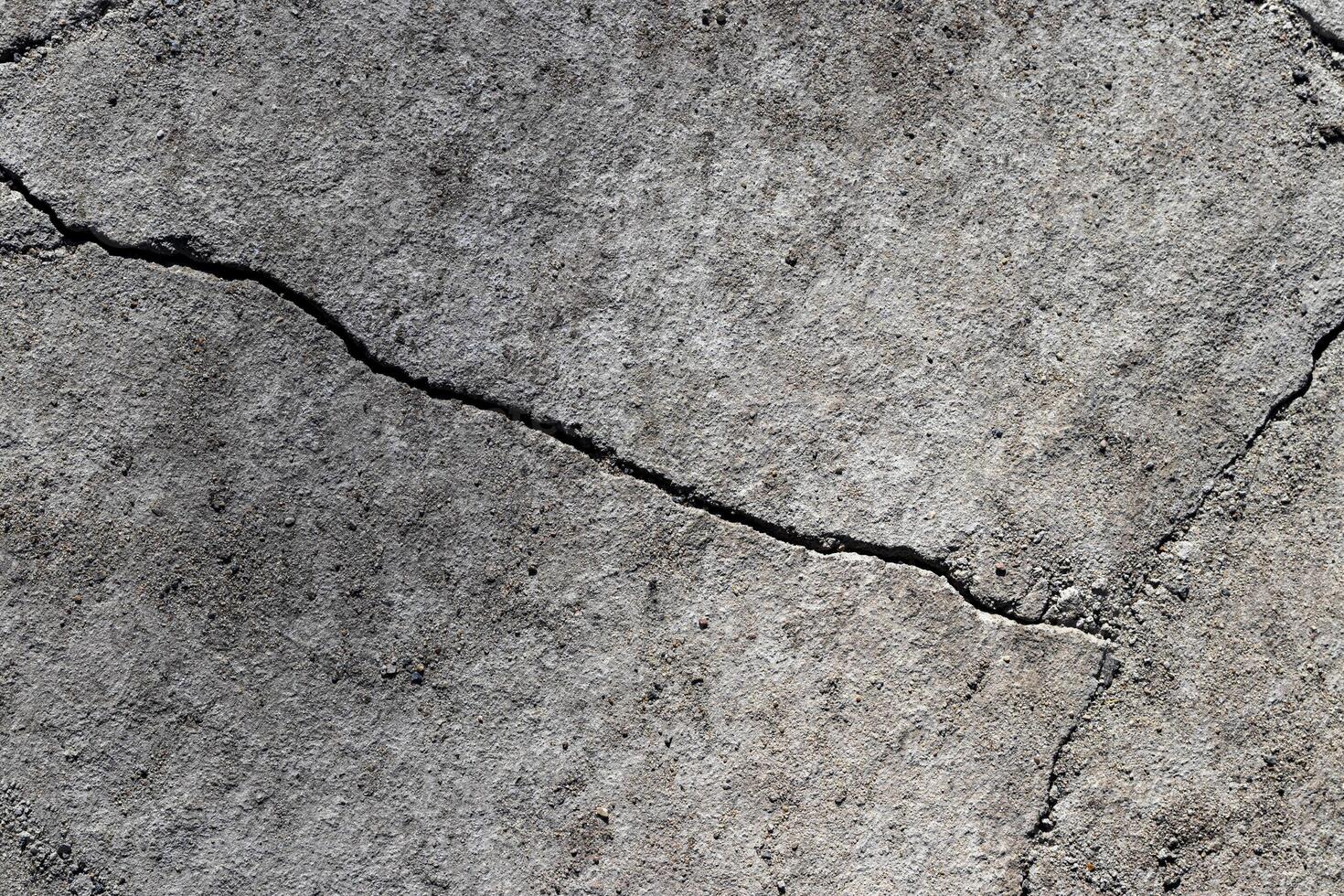 Texture of a concrete wall with a crack. photo
