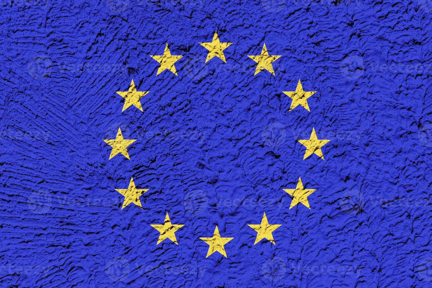 European Union flag abstract background. photo