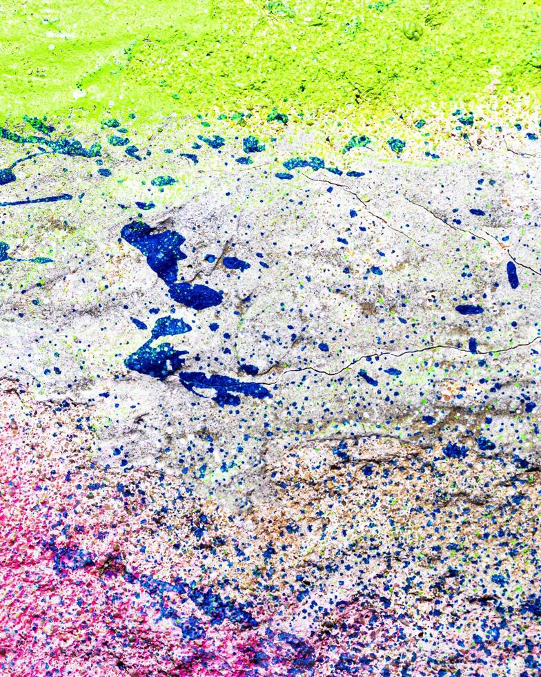 Fragment of colored graffiti painted on a wall. Bright abstract background for design. Spray pictures. photo