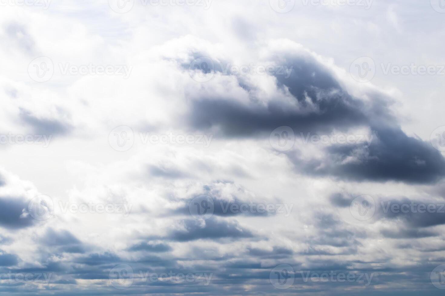 Cumulus clouds in the sky in cloudy weather. Abstract background. photo