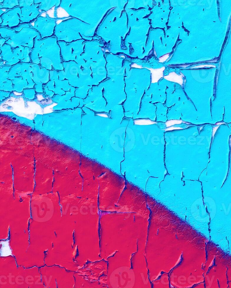 Fragment of colored graffiti painted on a wall. photo
