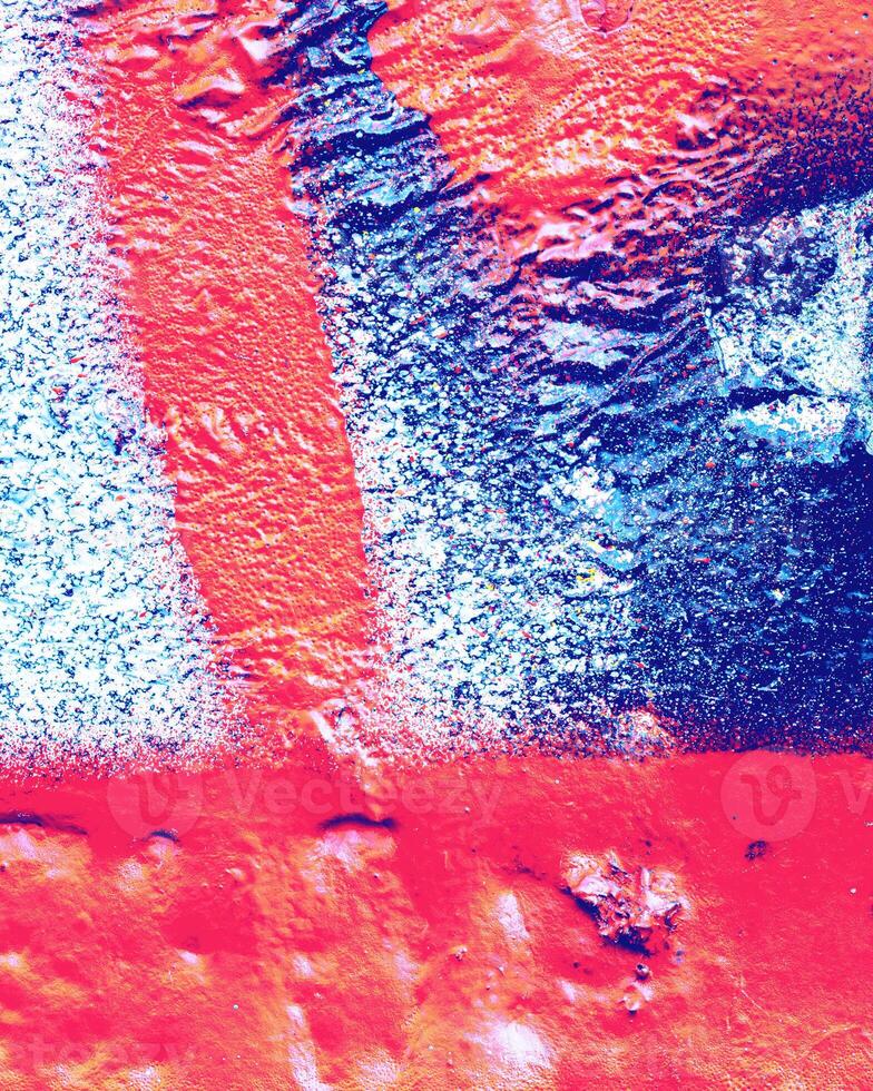 Fragment of colored graffiti painted on a wall. photo
