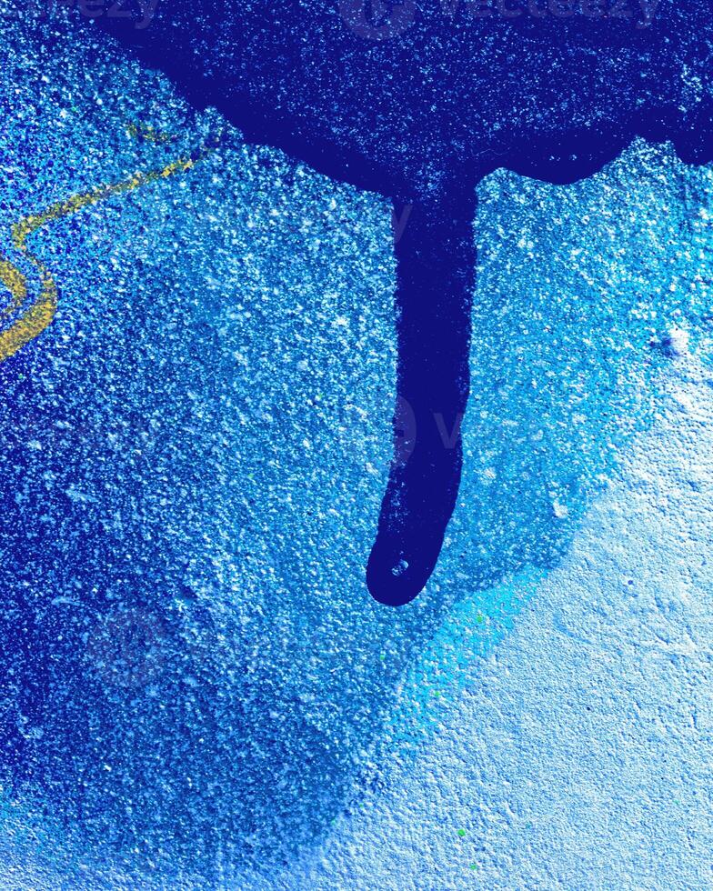 Fragment of colored graffiti painted on a wall. photo