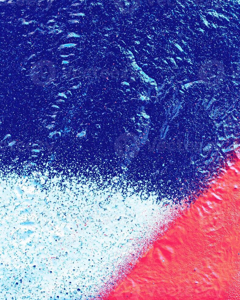 Fragment of colored graffiti painted on a wall. photo