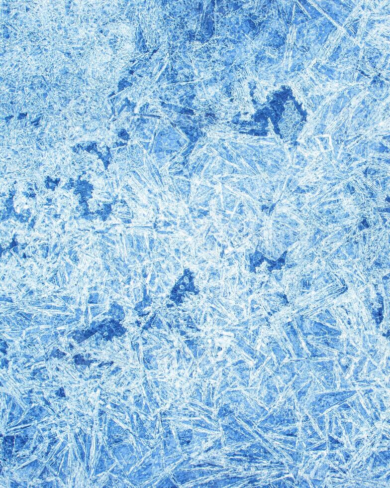 Texture of ice in the winter. Abstract background of frost for design, photographed closeup. photo