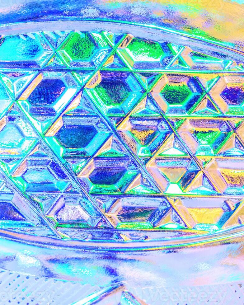 Lights reflected in the crystal background. photo