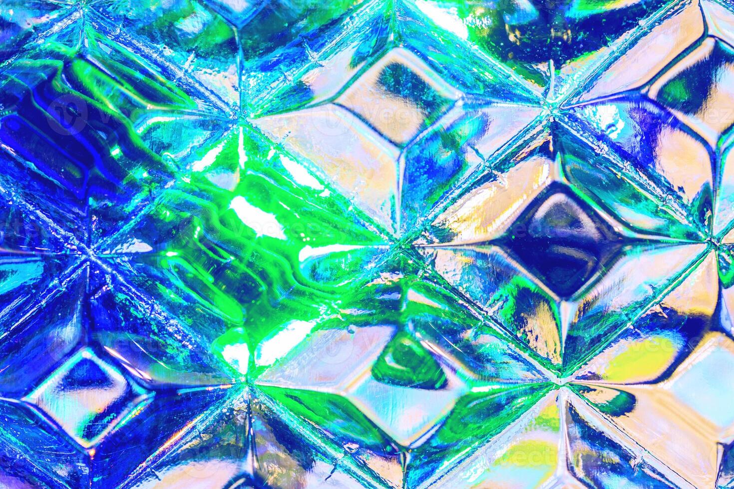 Lights reflected in the crystal background. photo
