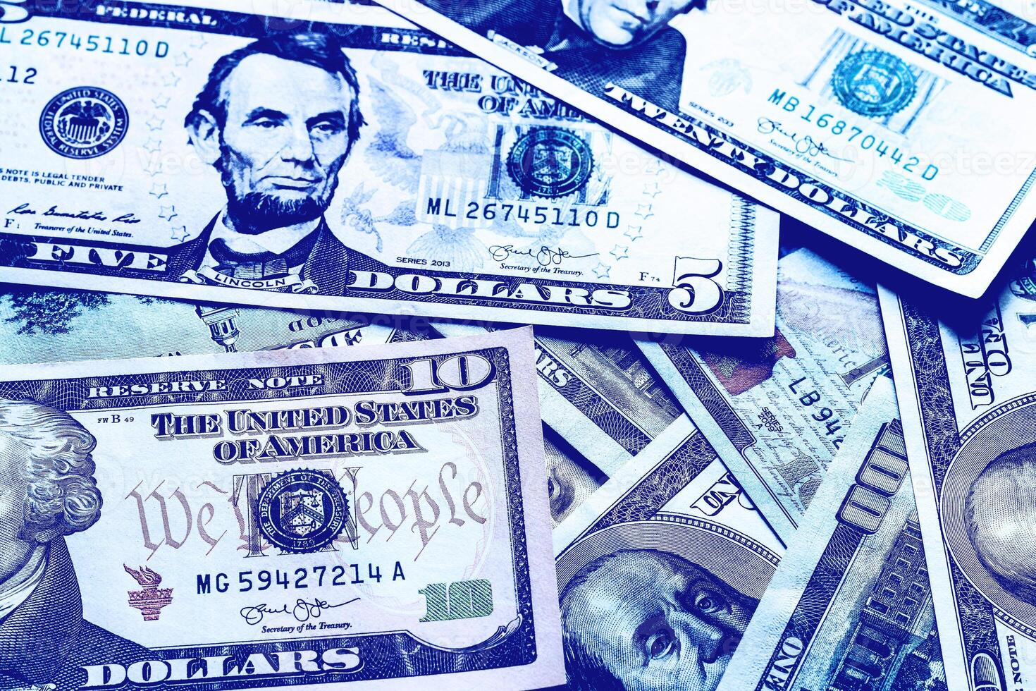 Background with money american dollar bills. photo