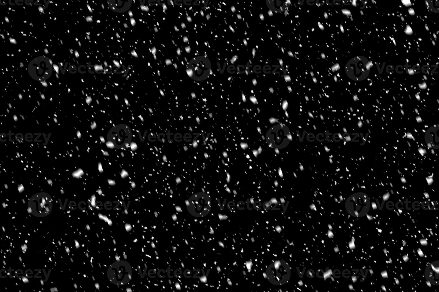 Snow overlay effect on the black background. photo