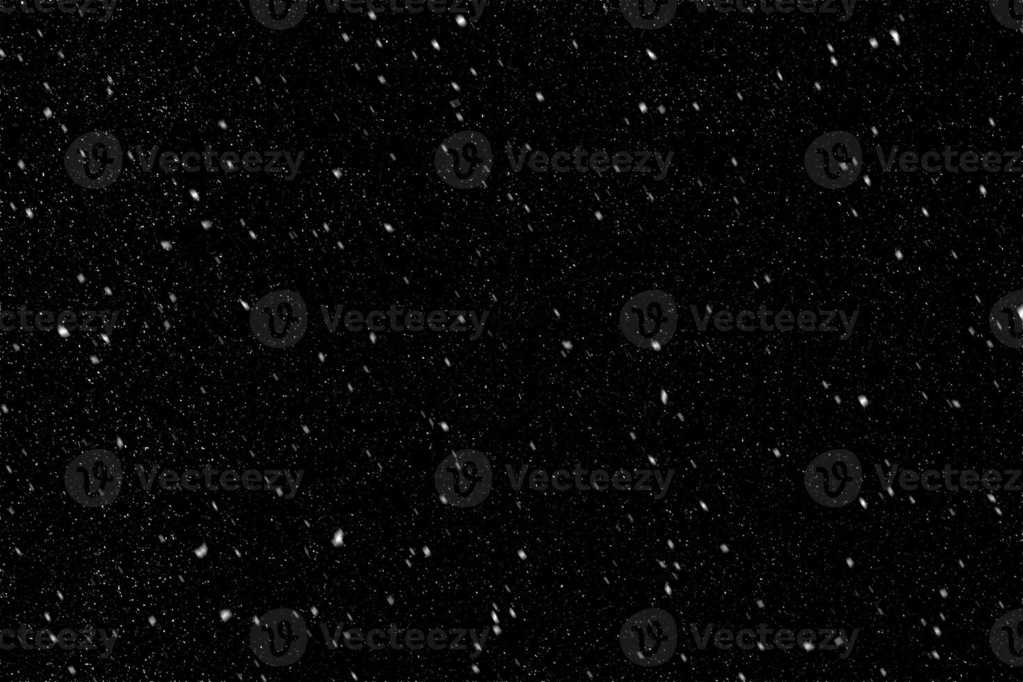Snow overlay effect on the black background. photo