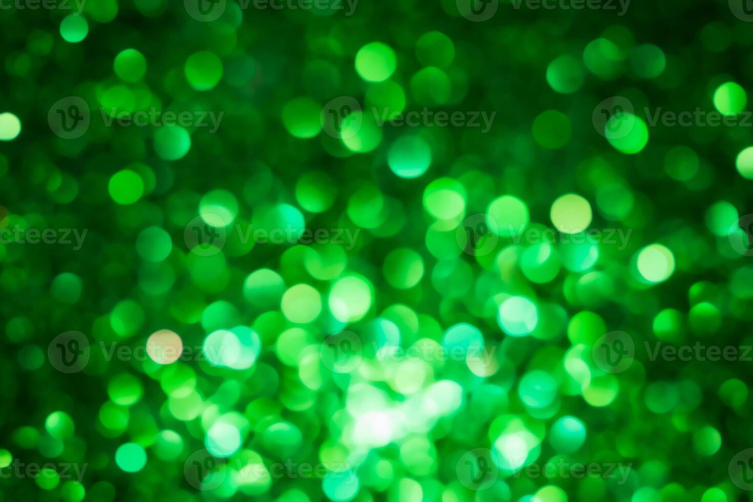 Green lights abstract bokeh backdrop. Chrismas lights bokeh. photo