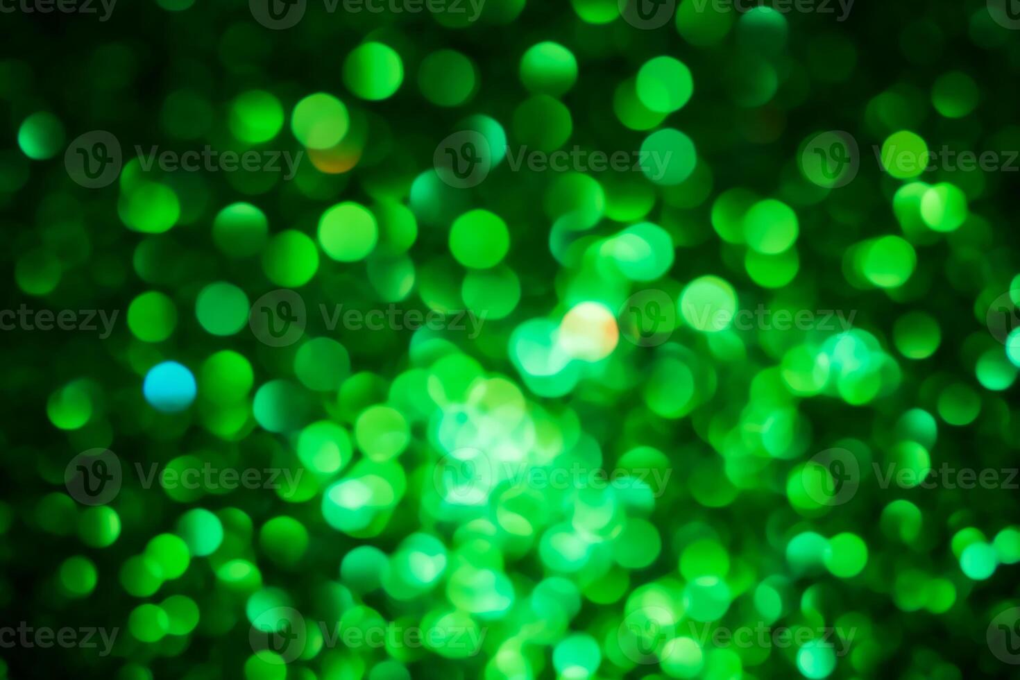 Green lights abstract bokeh backdrop. Chrismas lights bokeh. photo