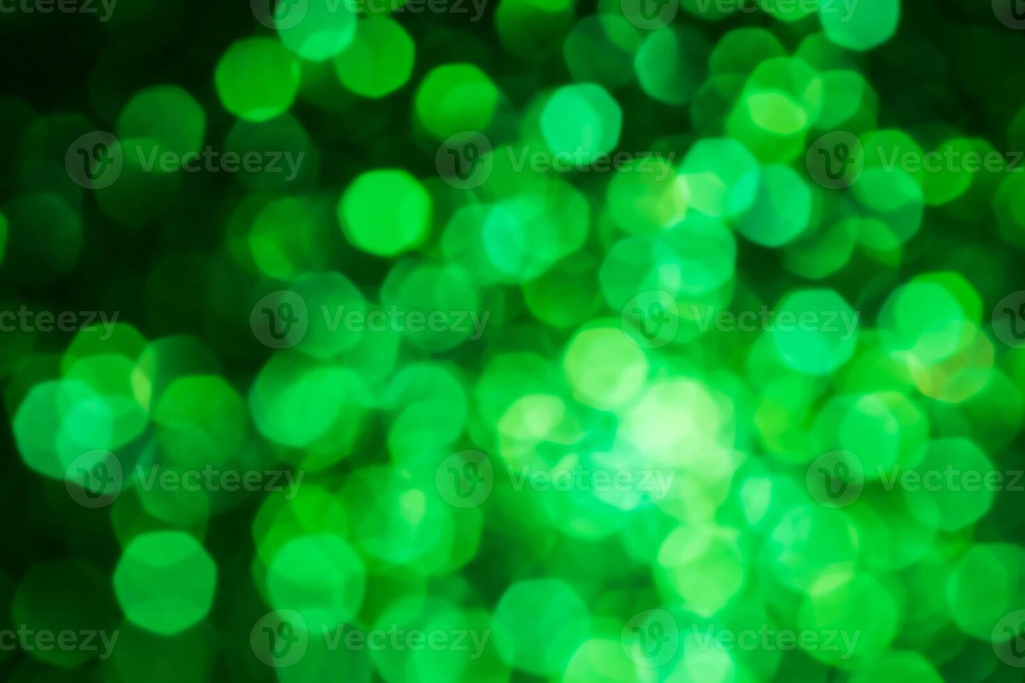 Green lights abstract bokeh backdrop. Chrismas lights bokeh. photo