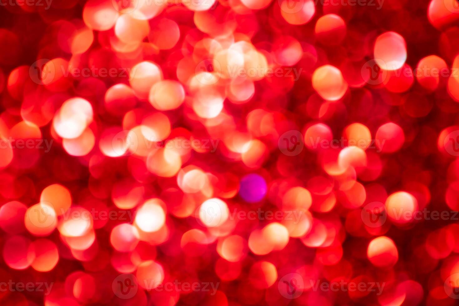 Red lights abstract bokeh backdrop. Chrismas or valentine's day lights bokeh. photo