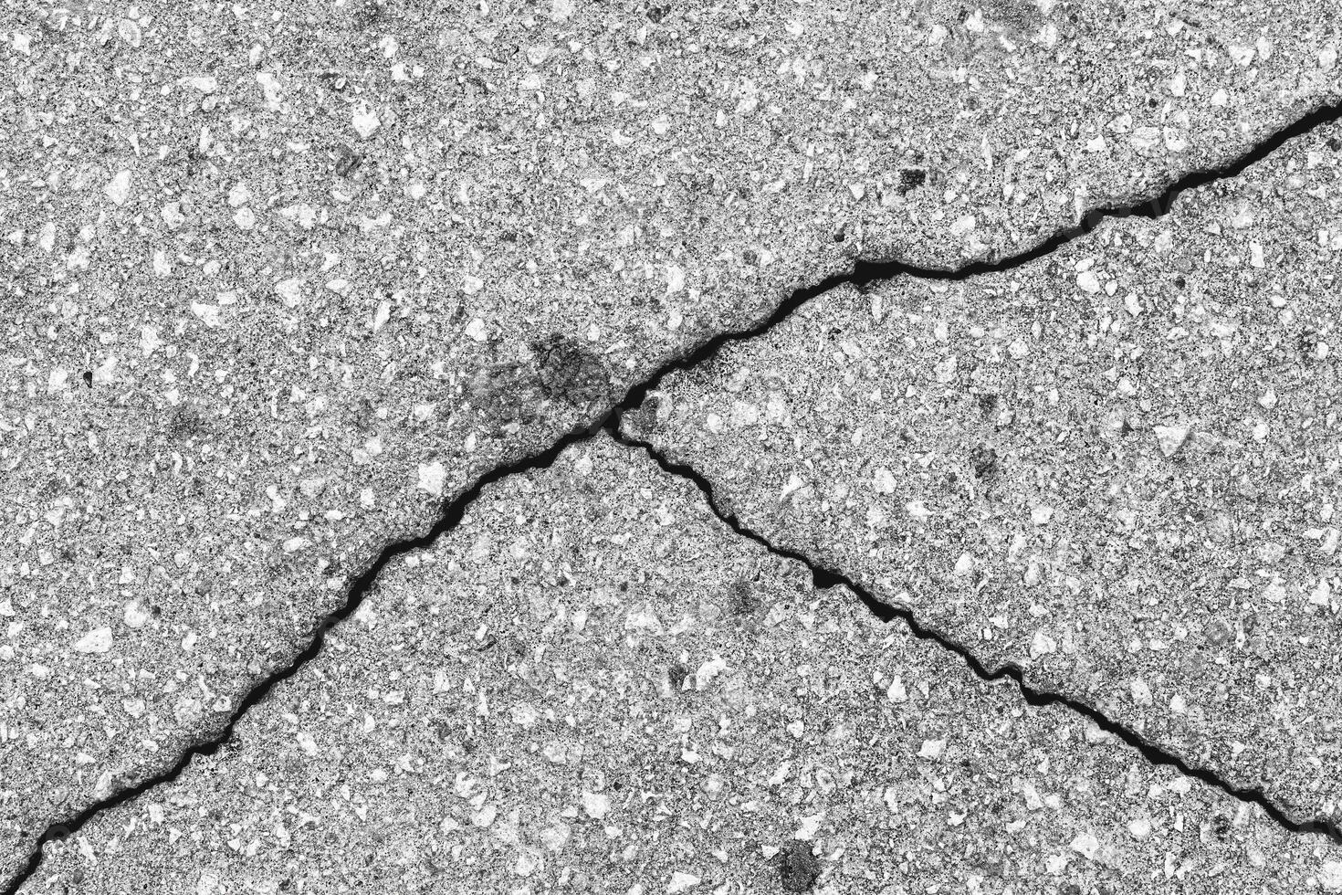 Cracked texture of gray asphalt. Abstract background. photo