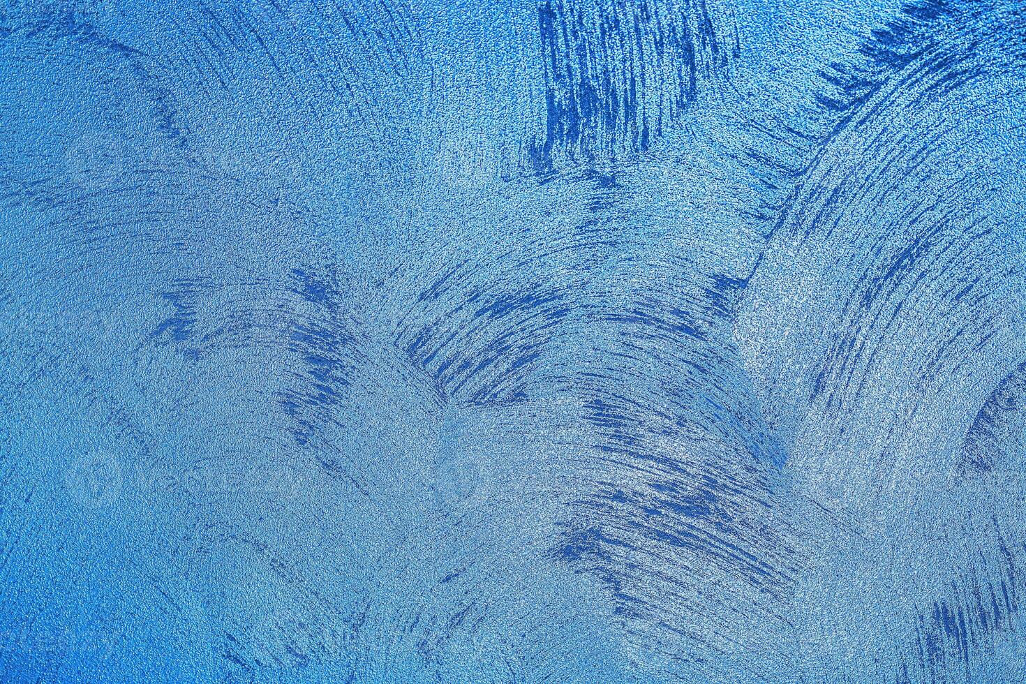 Texture of blue decorative plaster or concrete. Abstract grunge background. photo