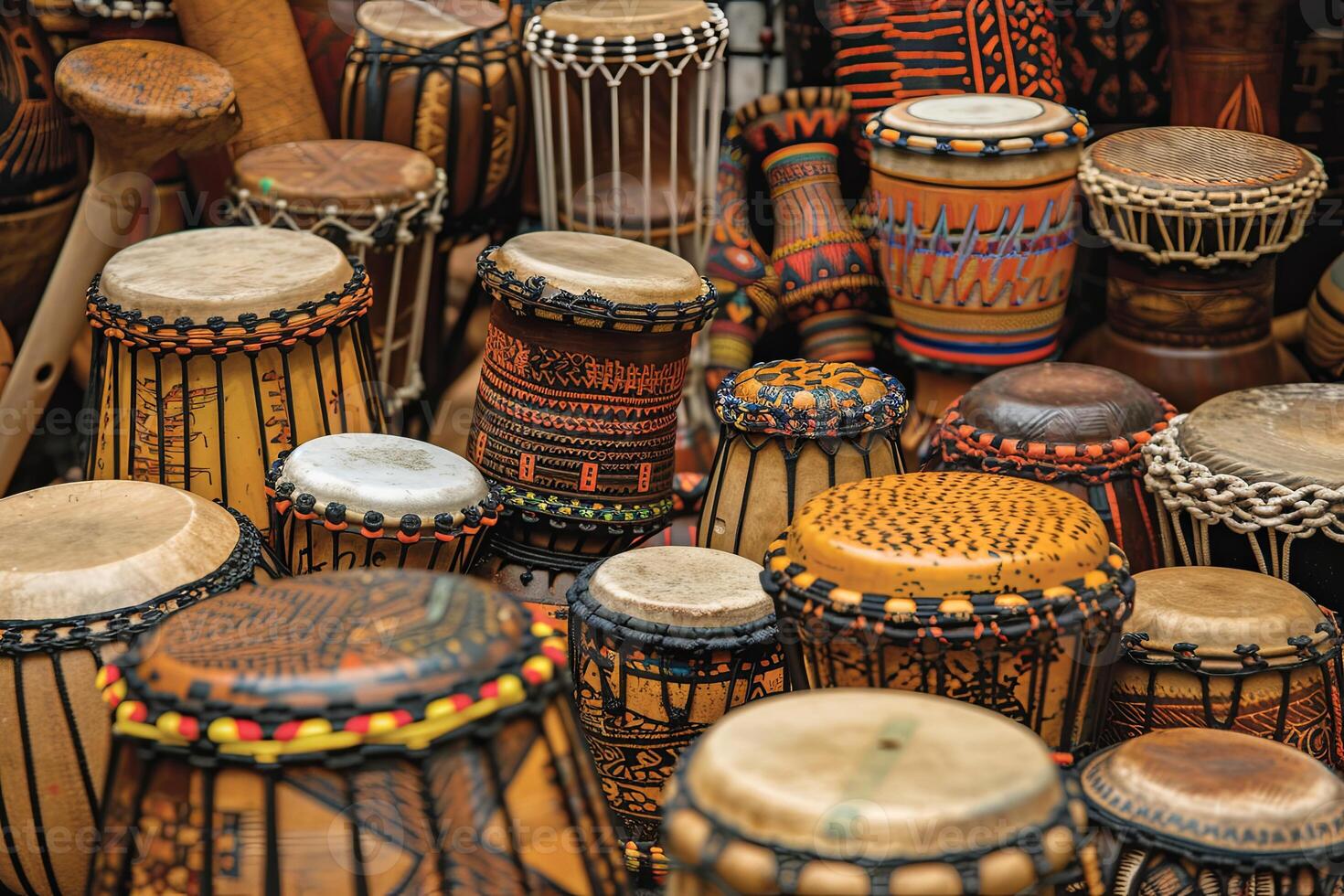 Traditional African instruments. Authentic cultural heritage photo. photo