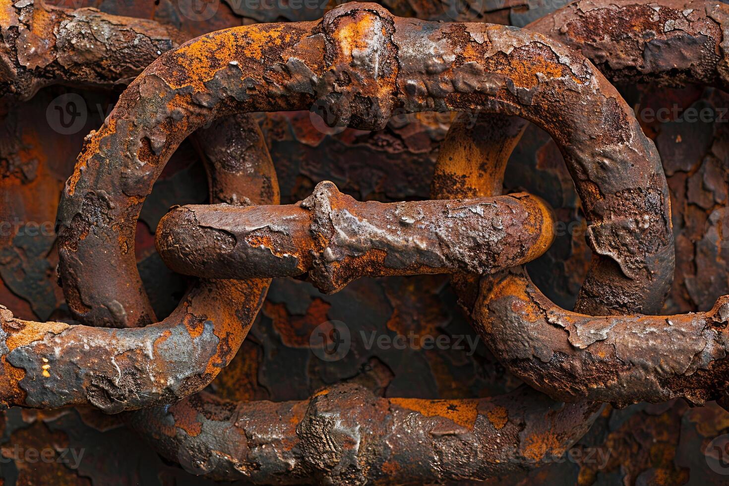 Historical rusty chains and shackles. Symbolic of oppression and enduring struggle. photo
