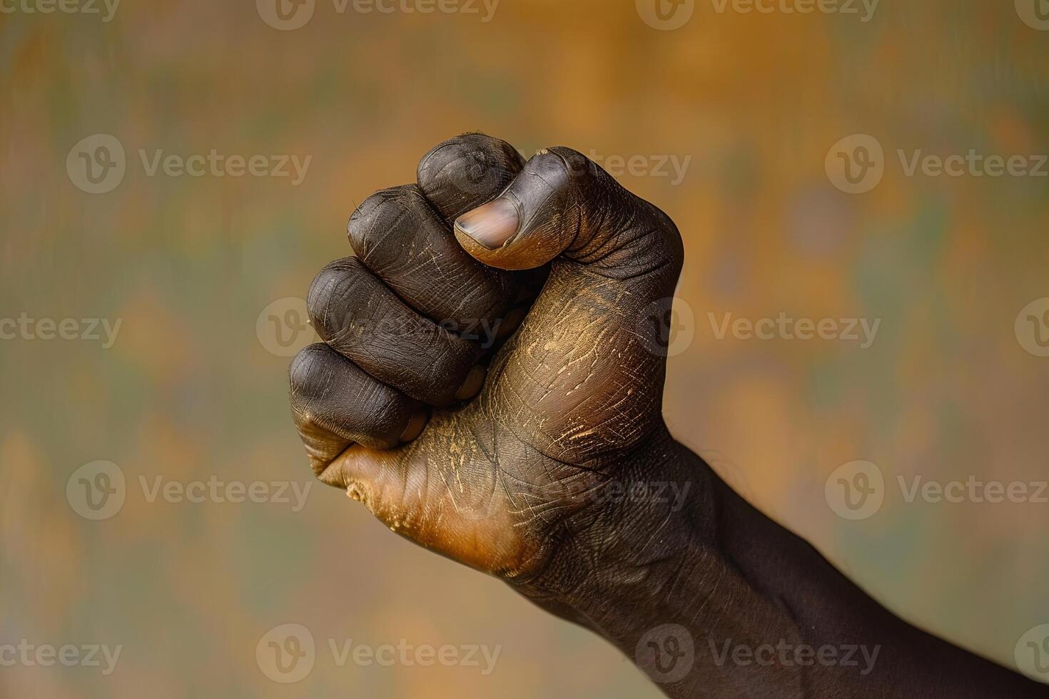 minimalista africano libertad puño con Copiar espacio disponible. foto